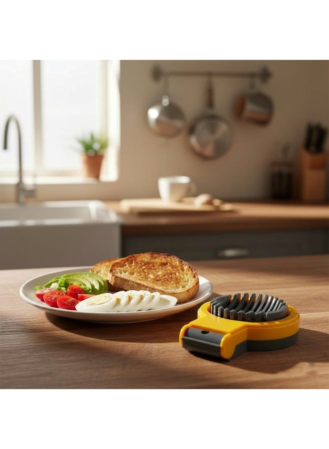 أداة ضغط يدوية لتقطيع البيض المسلوق، سهلة الاستخدام، سهلة التنظيف، موفرة للمساحة والوقت في الطبخ اليومي، على الطراز المصري. - Image 1